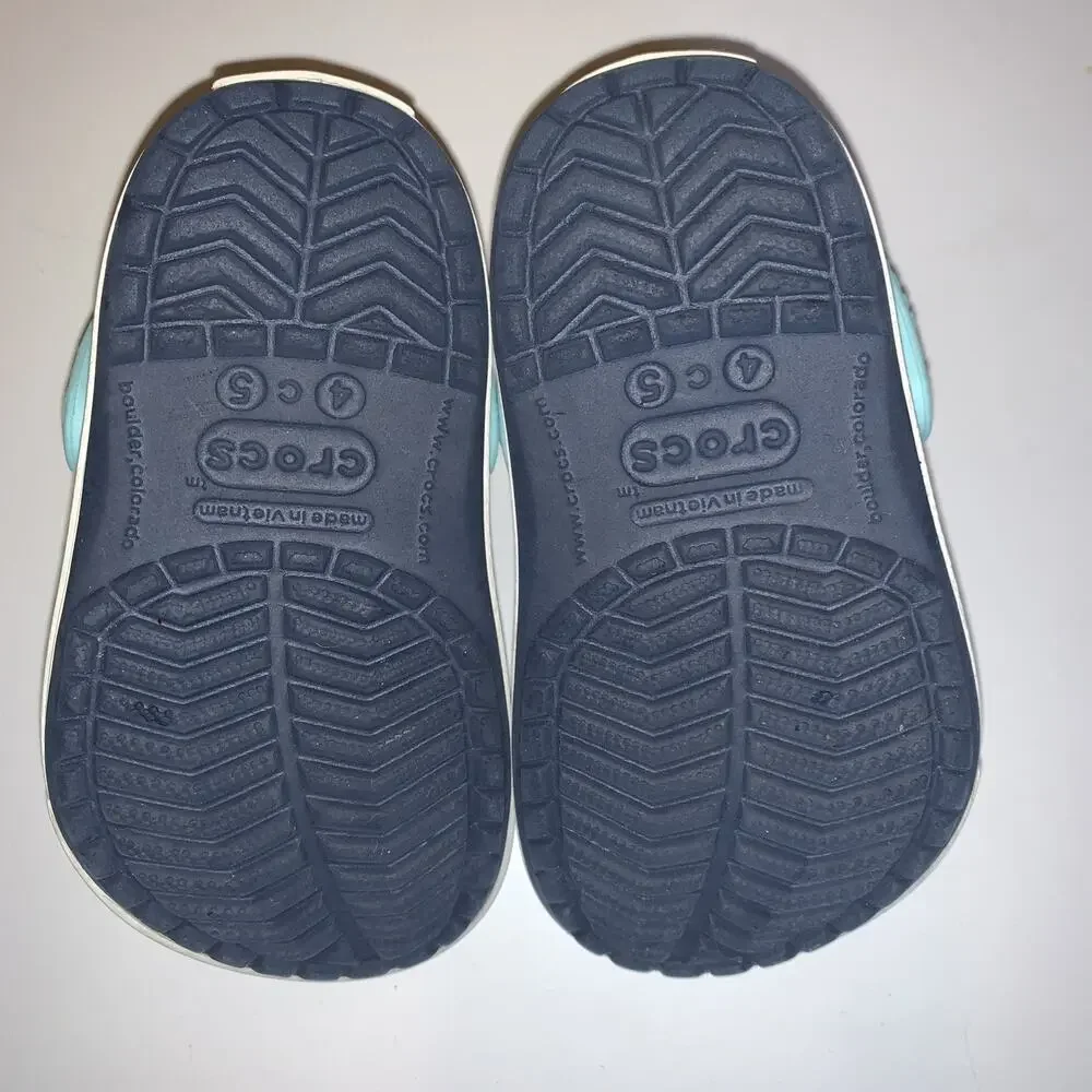 Crocs BRAND NEW Toddler 4C5 Dark Blue And White NEW
